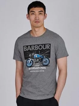 Image of Barbour International Greenwood Graphic T-Shirt - Anthracite Marl