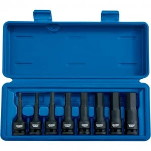 Image of Draper Expert 8 Piece 1/2" Drive Hexagon Impact Socket Bit Set Metric 1/2"