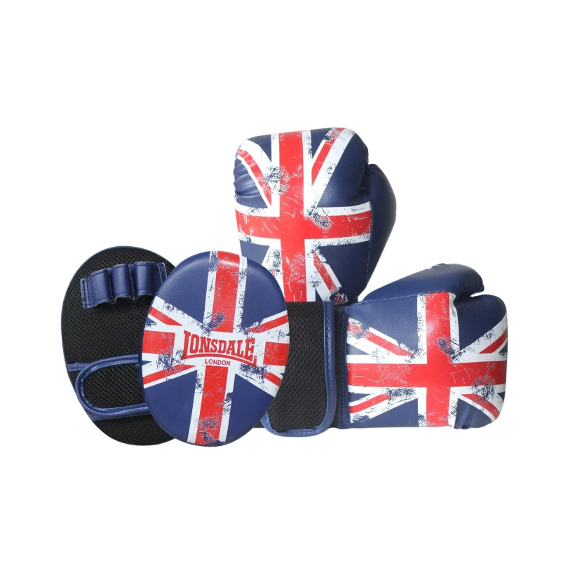 Image of Lonsdale Limited Edition Boxing glove and Pad Set Juniors - Blue Blue 6oz