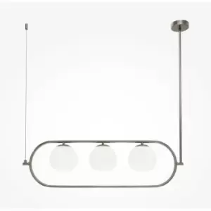 Image of Maytoni Maytoni Erich Modern 3 Light Globe Pendant Ceiling Light Nickel E14