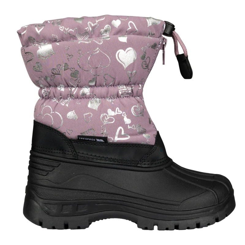 Image of Trespass Bora Snow Boots in Mauve Size: 3 Mauve Unisex 3
