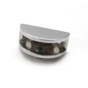 Image of Small Plated Shelf Bracket Glass Shelf Support 5 - 8mm Thickness Shelves - Colour Chrome - Pack of 10