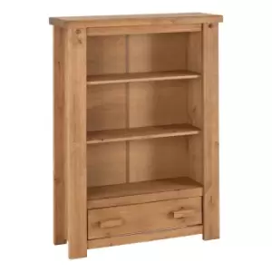 Image of Seconique Tortilla 1 Drawer Bookcase - Distressed Waxed Pine