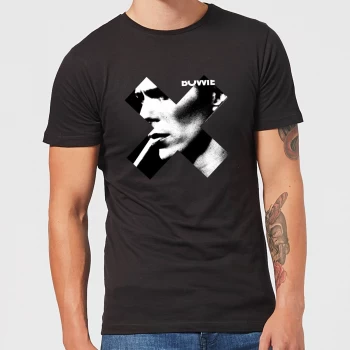Image of David Bowie X Smoke Mens T-Shirt - Black - 5XL