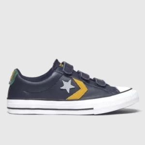 Image of Converse Navy Star Player 3v Lo Trainers Junior