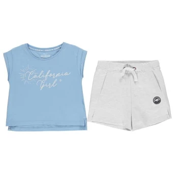Image of SoulCal Short Set Junior Girls - Bluebell/Ice