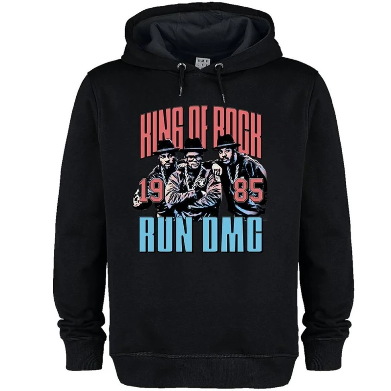 Image of Amplified Mens King Of Rock Run DMC Hoodie in Black Size: XS Black Male XS