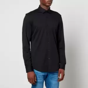 Image of HUGO Kenno Cotton Stretch-Jersey Shirt - 39/15.5 Inches