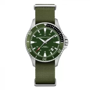 Image of Hamilton Khaki Navy Scuba Green Fabric Strap Watch