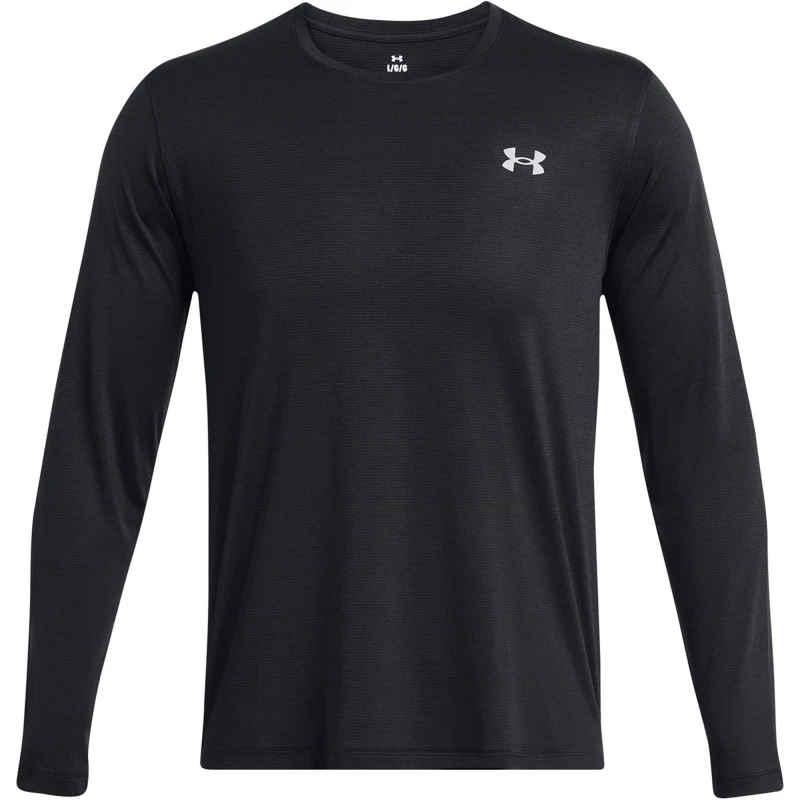 Image of Under Armour Mens Launch Long-Sleeve Crew Sweatshirt Black male M