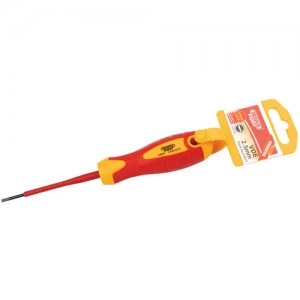 Image of Draper 7.5 X 2.5mm VDE Plain Slot Soft Grip Screwdriver