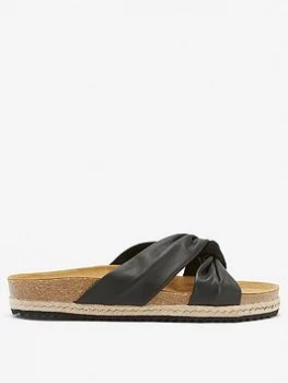 Image of Mint Velvet Bryony Twist Sandal - Black, Size 37, Women