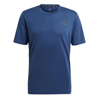 Image of adidas Primeblue Designed 2 Move Heathered Sport T-Shirt - Blue