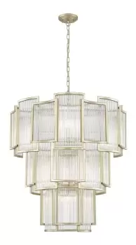 Image of Antigua 13 Light Gold Crystal Pendant Ceiling Light