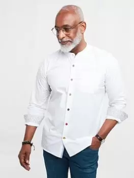 Image of Joe Browns Easy Going Grandad Shirt - White Size M Men