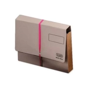 Image of Elba Foolscap Legal Deed Wallet Manilla 100mm 1000-Sheet Buff with Pink Ribbon Pack of 25