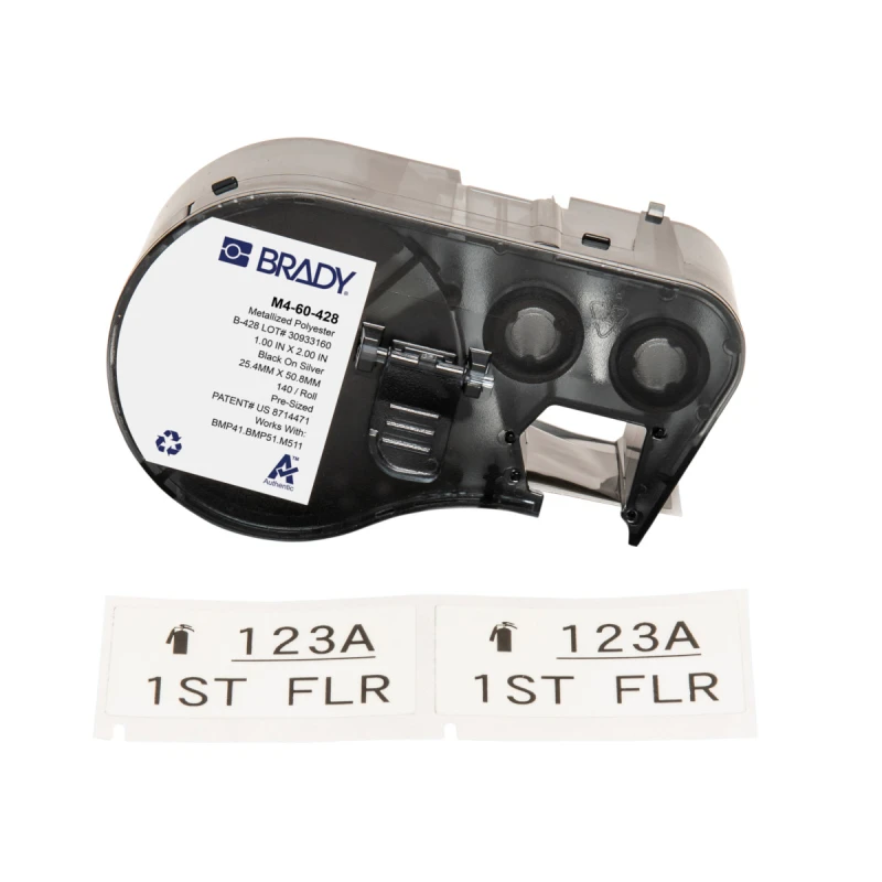 Image of Brady M4-60-428 printer label Black. White Self-adhesive printer label