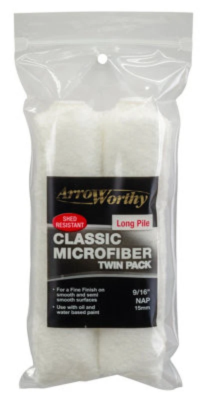 Image of Arroworthy Classic Microfiber Mini Roller Refill - Long Pile - 6.5" (2 Pack)