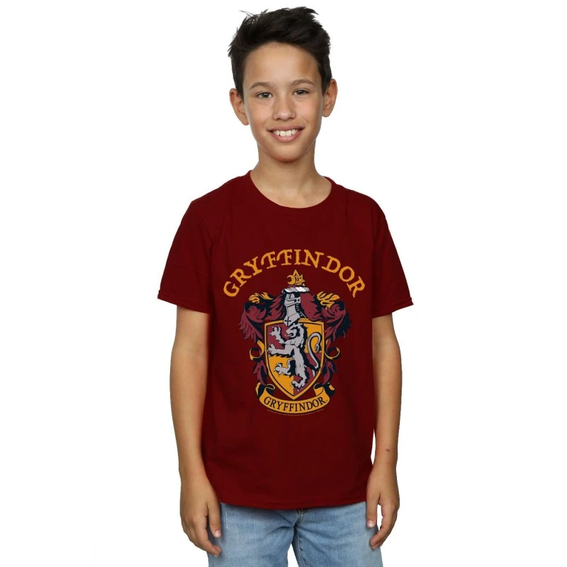 Image of Harry Potter Gryffindor Crest T-Shirt Burgundy