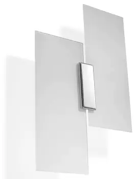 Image of Fabiano 2 Light Wall Light White, Chrome, E27