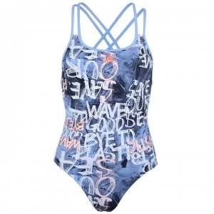 Image of adidas Parley Fit Swimsuit Ladies - Blue/Coral