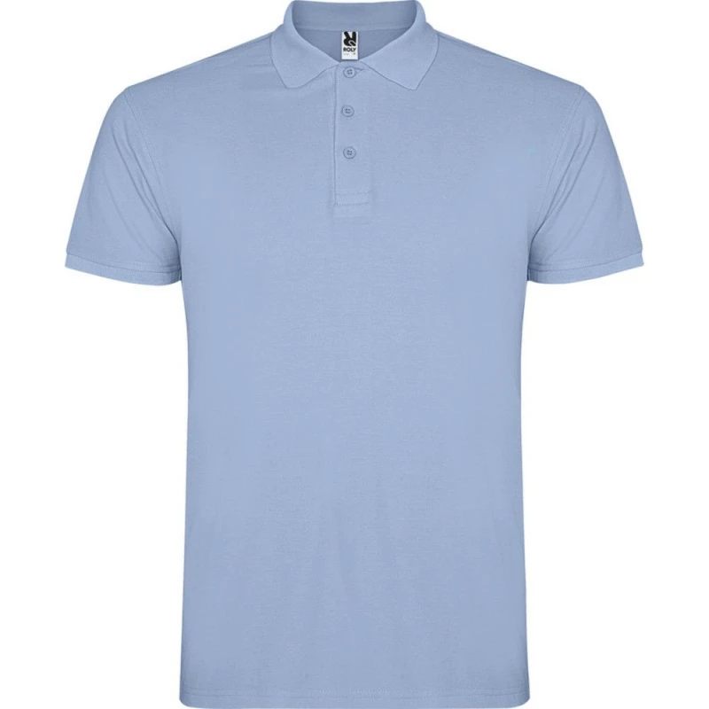 Image of ROLY Star Short-Sleeved Polo Shirt in Blue Size: 3-4 Years Blue Unisex 3-4 Years