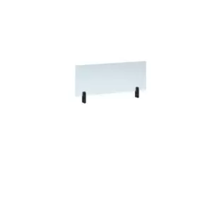 Image of Desktop clear acrylic screen topper with Black brackets 800mm wide