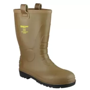 Image of Footsure 95 Tan PVC Rigger Safety Wellingtons / Mens Safety Boots (6 UK) (Tan)