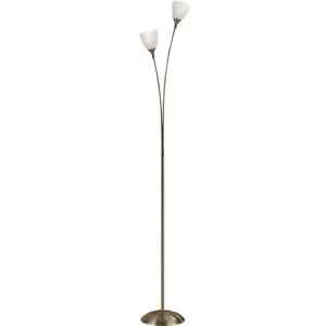 Image of Village At Home Nottingham Floor Lamp - Brass