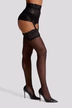 Image of Bow Back Stocking & Suspender Set
