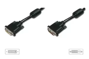 Image of Digitus AK-320200-050-S DVI cable 5m DVI-D Black