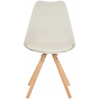 Image of Premier Housewares - Stockholm White Chair with Dark Brown Legs