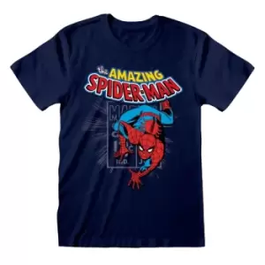Image of Marvel Comics Spider - Amazing Spider-Man Unisex Medium T-Shirt - Blue
