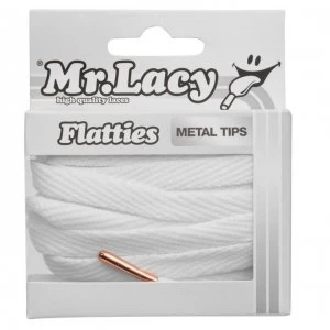 Image of Mr Lacy Flatties Metal - White/Rose 130