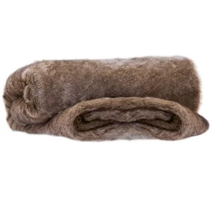 Image of Deyongs Elgin Super Soft Faux Fur Throw - Brown