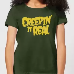 Image of Creepin it Real Womens T-Shirt - Forest Green - S