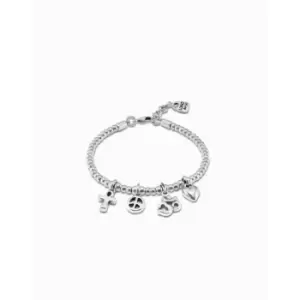 Image of Beliefs Silver Metal Bracelet