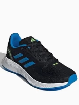 Image of Adidas Kids Runfalcon 2.0, Black/Blue/White, Size 3
