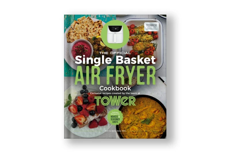Image of Tower TowerRecipe Book for Single Basket Air Fryers, 250 pages, Hard Cover in Natural Natural One Size Unisex 5056462371719