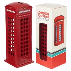 Image of Red Telephone Box Diecast London Souvenir Large Money Box