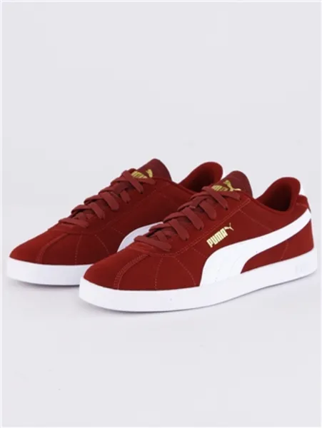 Image of Puma Mens Intense Red/White Club Ii Era Sneakers 219671 Size UK 7