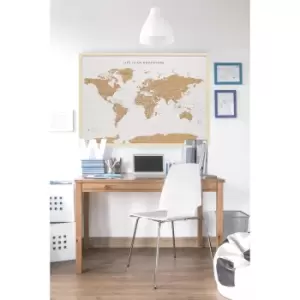 Image of White Travel Cork Board World Map
