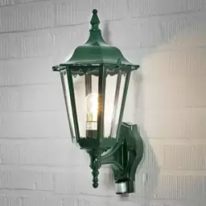 Image of Konstsmide Firenze Outdoor Classic Large Lantern Up Light PIR Green, IP44