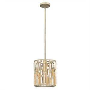 Image of 1 Light Ceiling Mini Pendant Silver Leaf, E27
