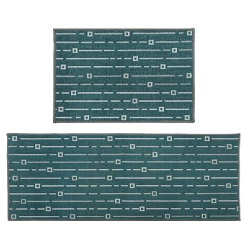 Image of JVL Savio Machine Washable Doormat and Runner, Teal 01-07-137TE