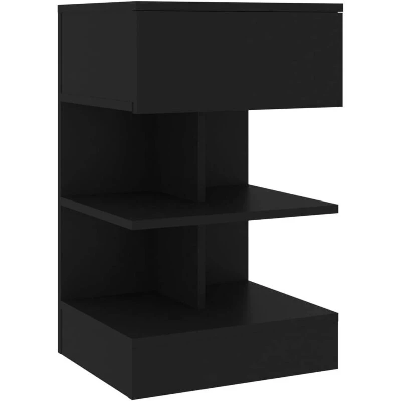 Image of VIDAXL Bedside Cabinet Black 40x35x65cm Engineered Wood Vidaxl 8720286642474
