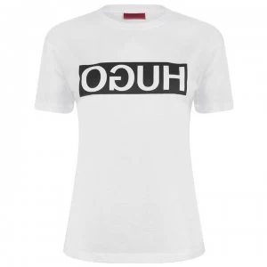 Image of Hugo Boss Demali Reversed Logo T-Shirt White Size L Men