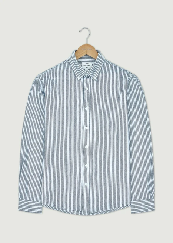Image of Peter Werth Mens Chateau LS shirt in Navy Size: Small Navy Male S
