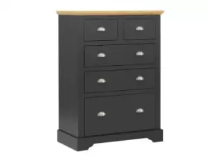 Image of Seconique Toledo Grey and Oak 32 Drawer Chest of Drawers