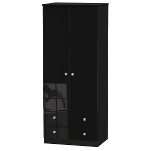 Image of Robert Dyas Tedesca Ready Assembled 2-Door Wardrobe with Drawers